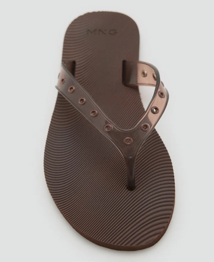 Mango Women's Die-Cut Vinyl Strap Sandals - Image 4
