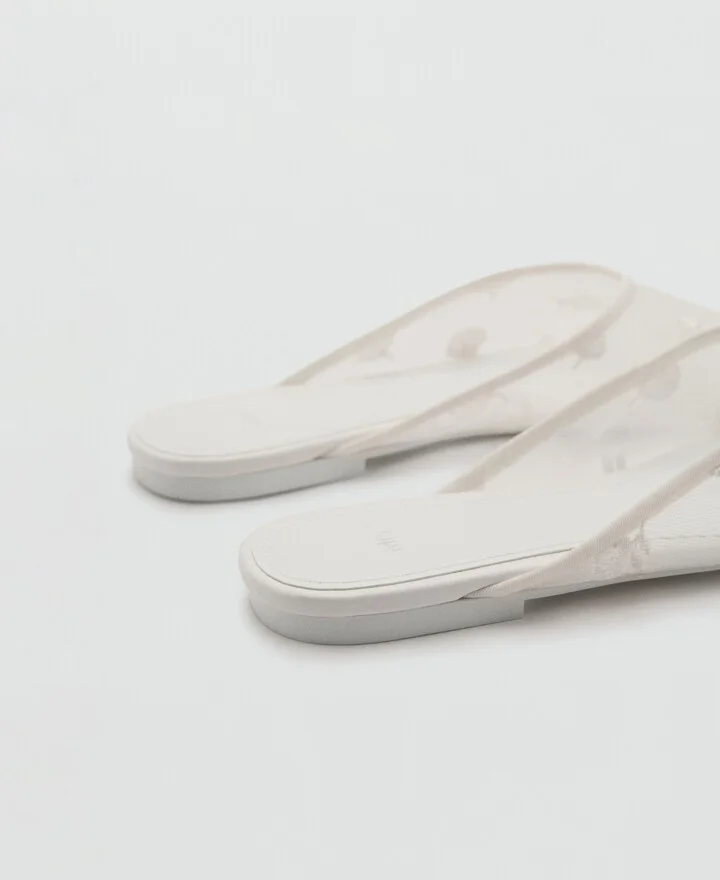 Mango Women's Embroidered Mesh Shoes - Image 2