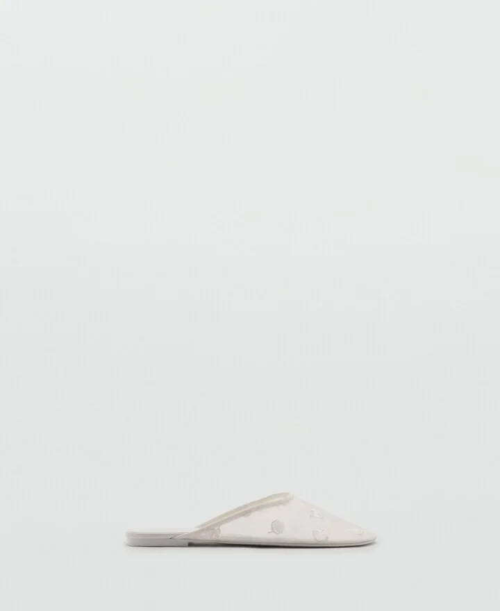 Mango Women's Embroidered Mesh Shoes - Image 4