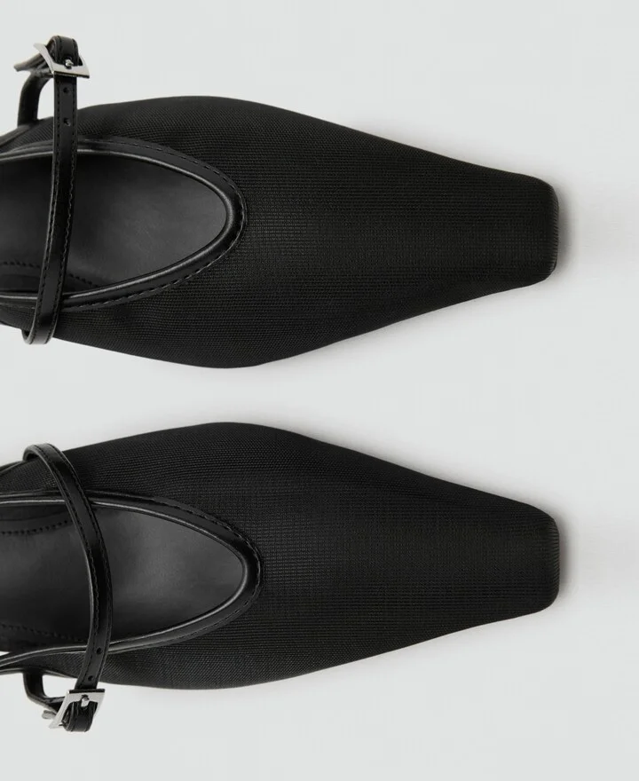 Mango Women's Heeled Mesh Shoes - Image 3