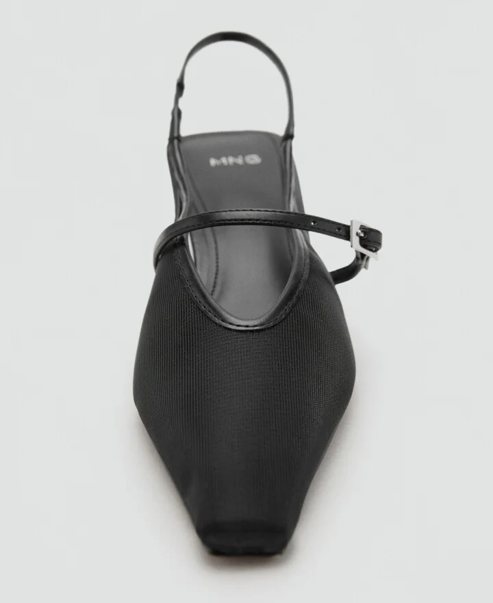 Mango Women's Heeled Mesh Shoes - Image 4