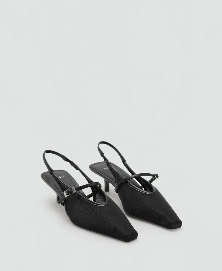 Mango Women's Heeled Mesh Shoes