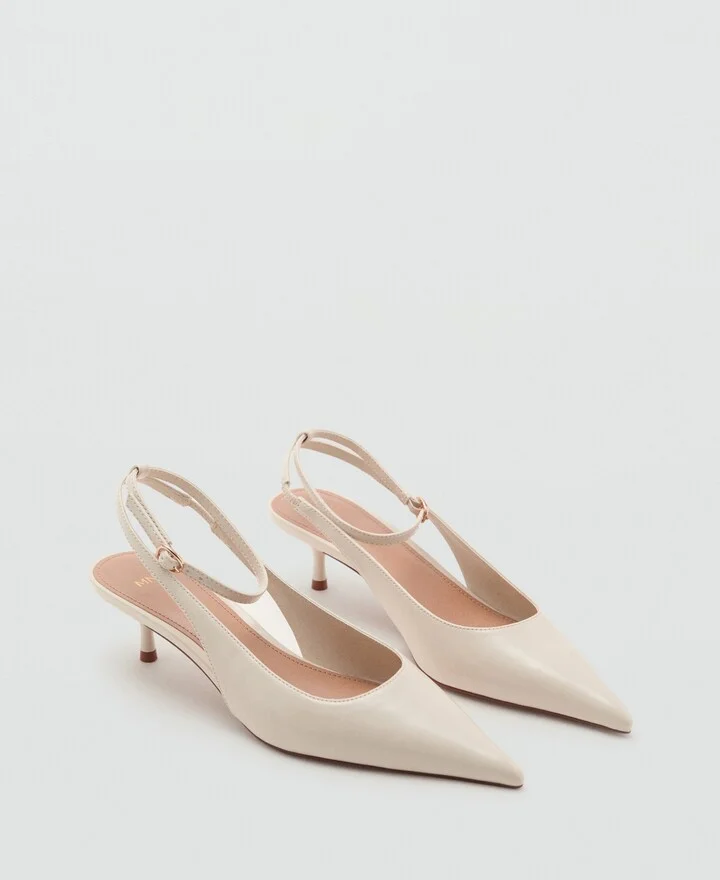 Mango Women's Kitten-Heel Pointed Shoes