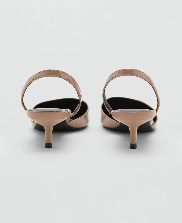 Mango Women's Kitten Heeled Shoes - Light/Pastel Brown - Image 3