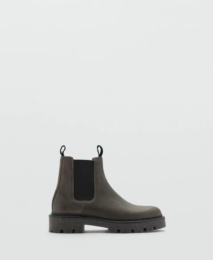 Mango Women's Leather Chelsea Ankle Boots - Image 5