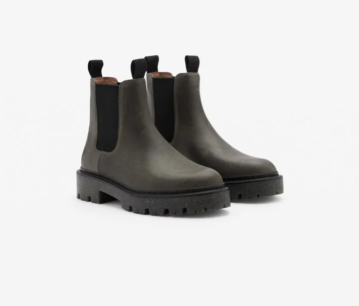 Mango Women's Leather Chelsea Ankle Boots