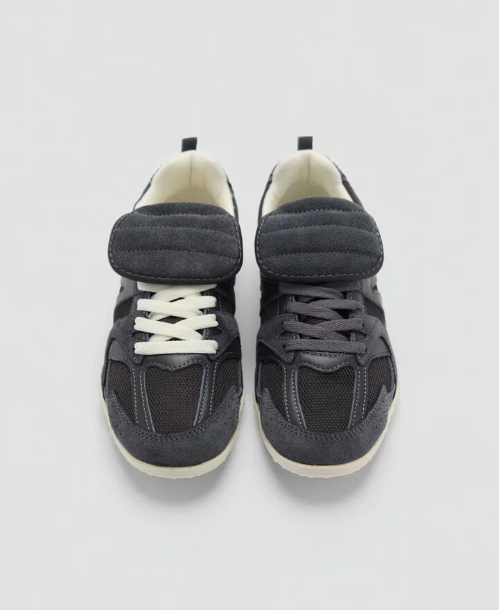 Mango Women's Leather Panel Sneakers - Image 2