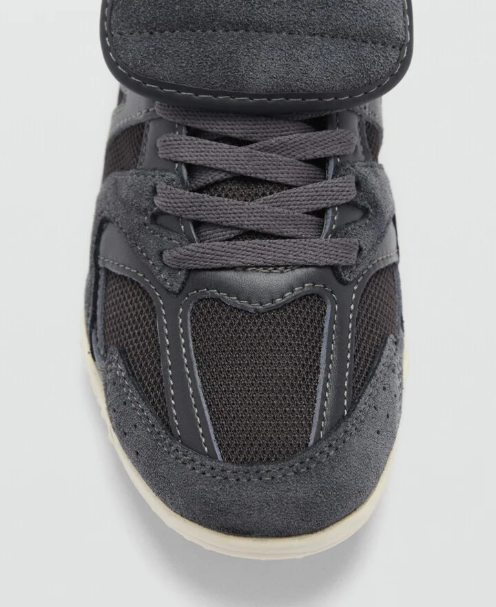 Mango Women's Leather Panel Sneakers - Image 4