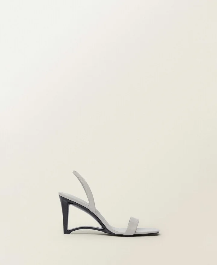 Mango Women's Leather Wedge-Heel Sandals - Image 3
