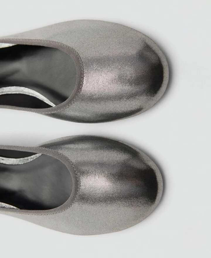Mango Women's Metallic Ballet Flats - Image 4