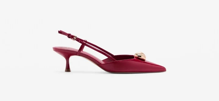 Mango Women's Metallic Detail High Heel Shoes - Image 2