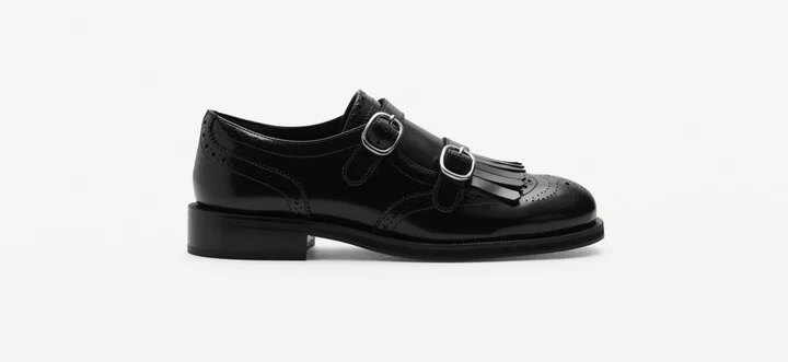 Mango Women's Metallic Detail Leather Loafers - Image 5