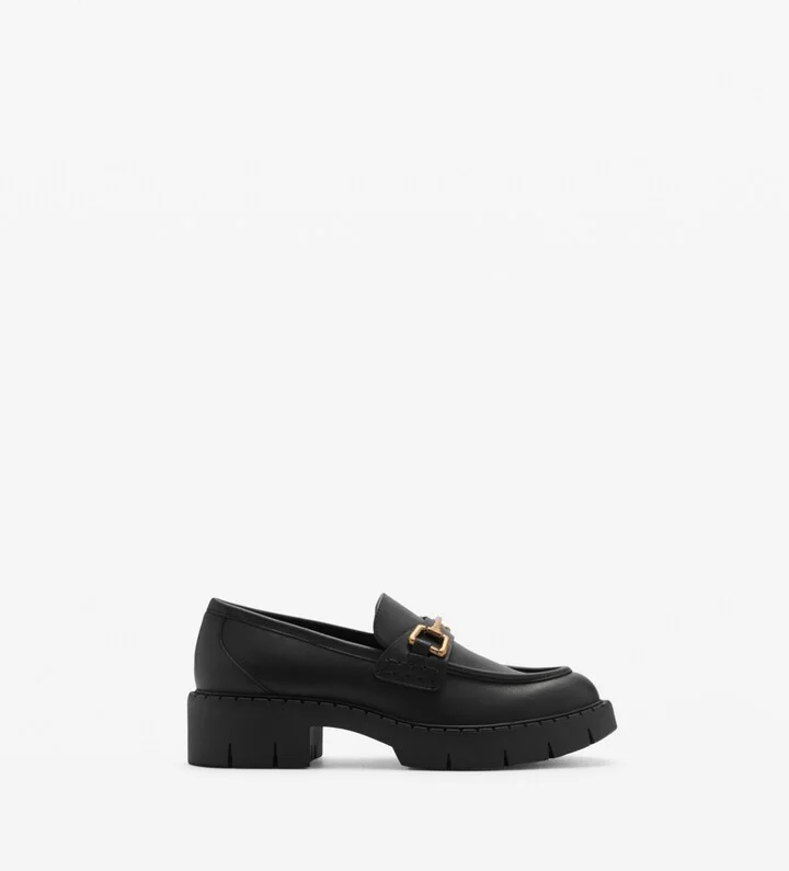 Mango Women's Metallic Detail Leather Moccasins - Image 4