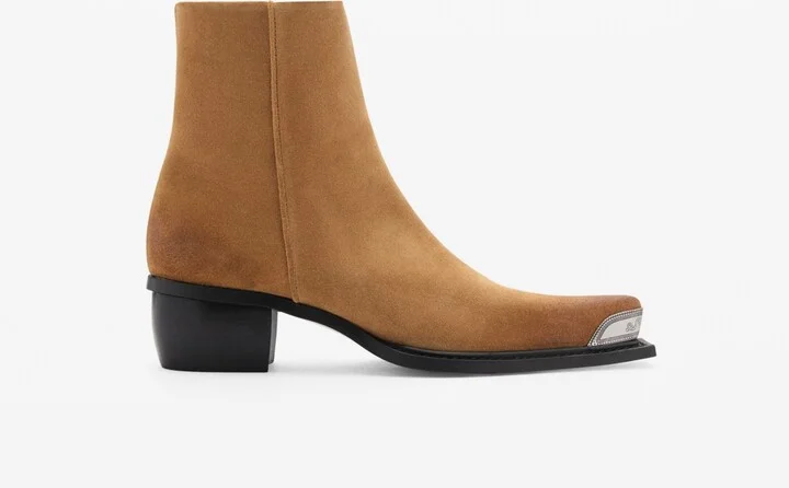 Mango Women's Metallic Pointed Toe Leather Ankle Boots - Image 6