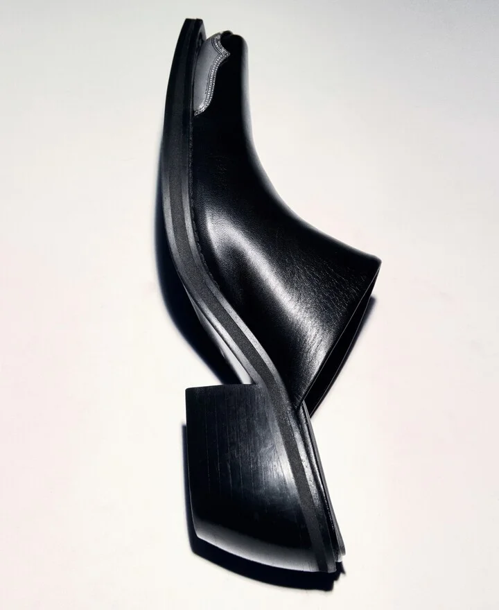 Mango Women's Metallic Toe Leather Shoes - Image 4