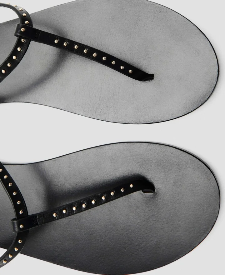 Mango Women's Mini Studs Leather Sandals - Image 3