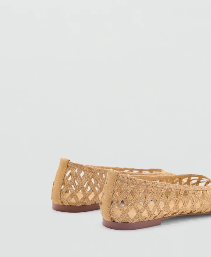Mango Women's Natural Fiber Ballerinas Shoes - Image 2
