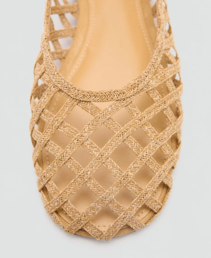 Mango Women's Natural Fiber Ballerinas Shoes - Image 3