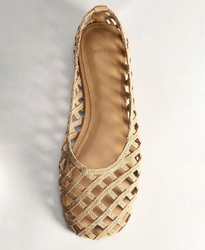 Mango Women's Natural Fiber Ballerinas Shoes - Image 4