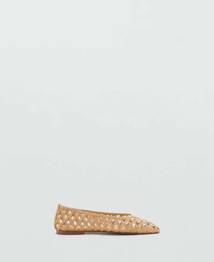 Mango Women's Natural Fiber Ballerinas Shoes - Image 5