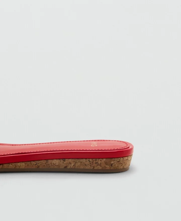 Mango Women's Patent Leather Effect Flat Sandals - Image 2
