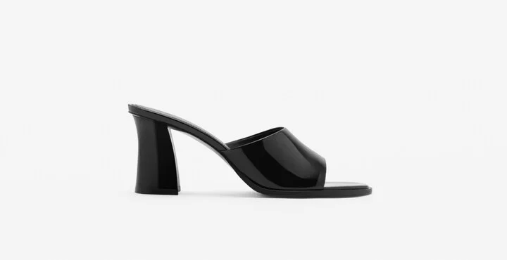 Mango Women's Patent Leather Effect Heeled Sandals - Image 4