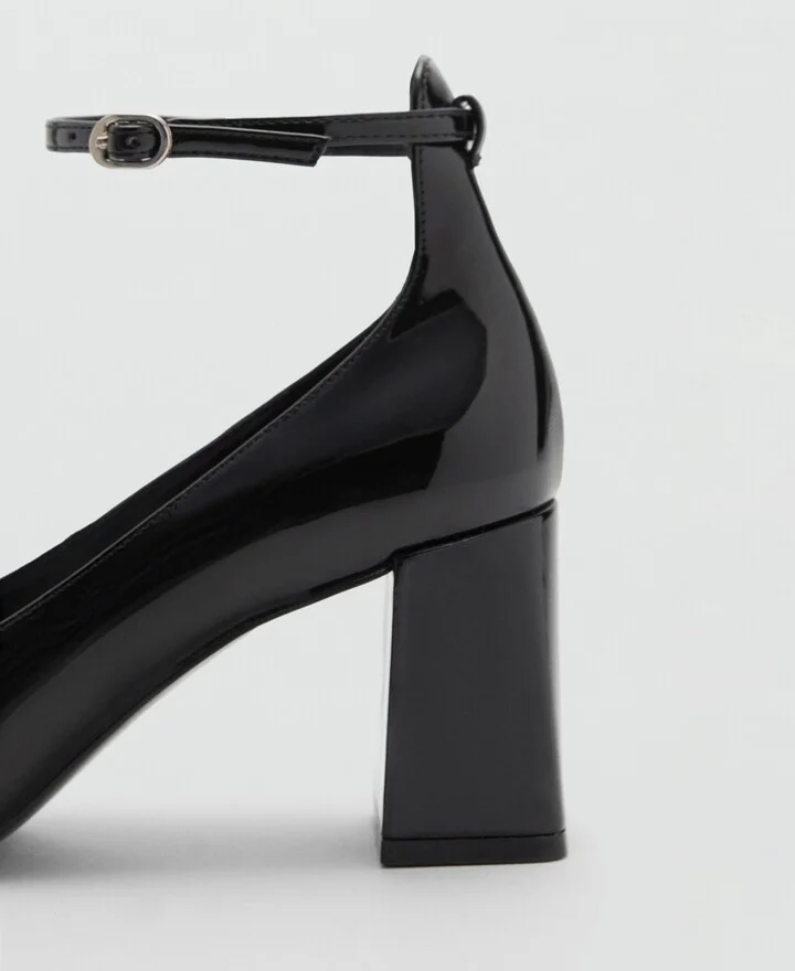 Mango Women's Patent Leather Effect Heeled Shoes - Image 2