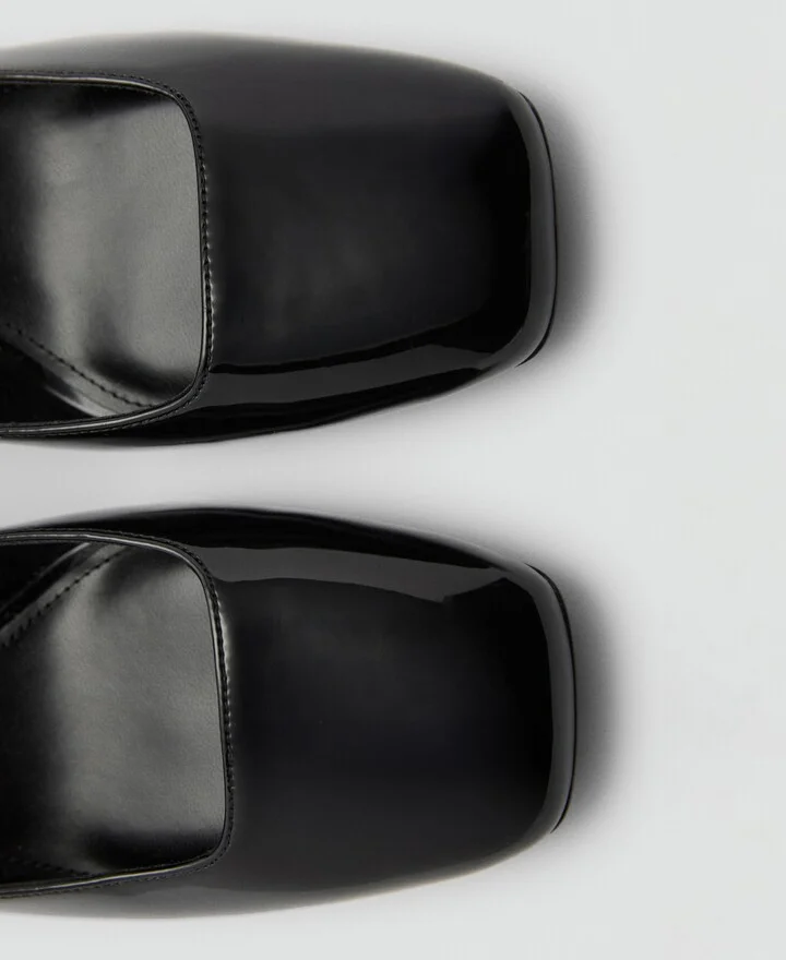 Mango Women's Patent Leather Effect Heeled Shoes - Image 4