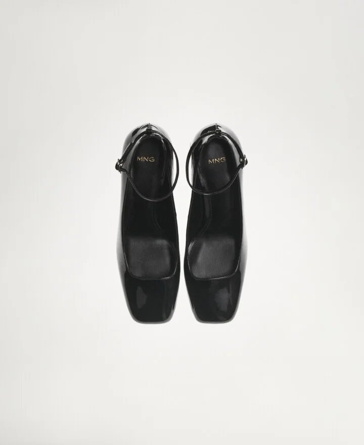 Mango Women's Patent Leather Effect Heeled Shoes - Image 5