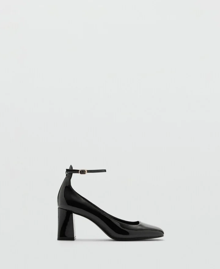 Mango Women's Patent Leather Effect Heeled Shoes