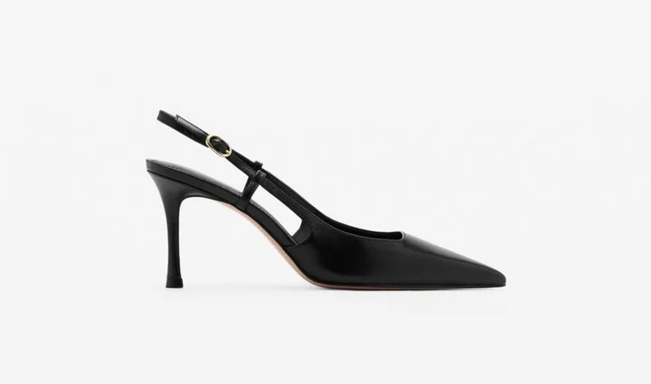 Mango Women's Pointed Toe Leather Heeled Shoes - Image 2