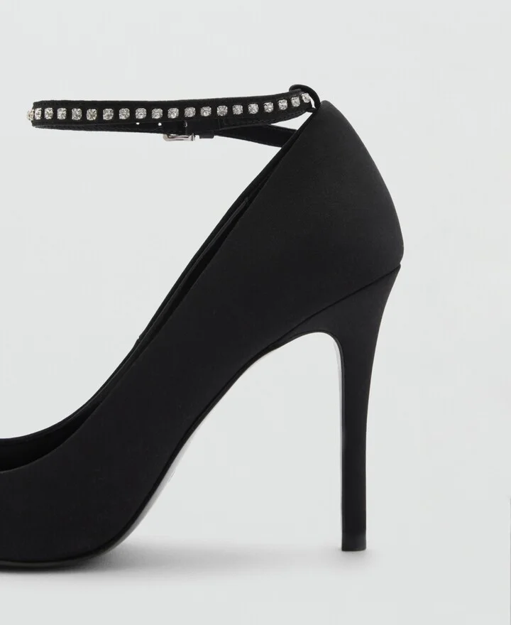 Mango Women's Rhinestone Bracelet Heeled Shoes - Image 2