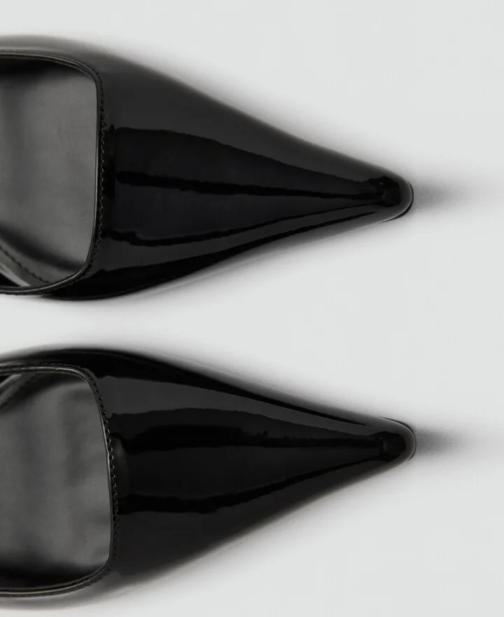 Mango Women's Rhinestone Detail Kitten Shoes - Image 3