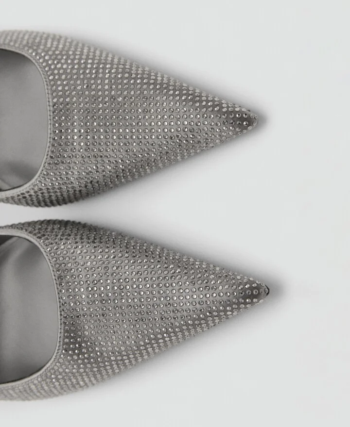 Mango Women's Rhinestone Heel Shoes - Image 2