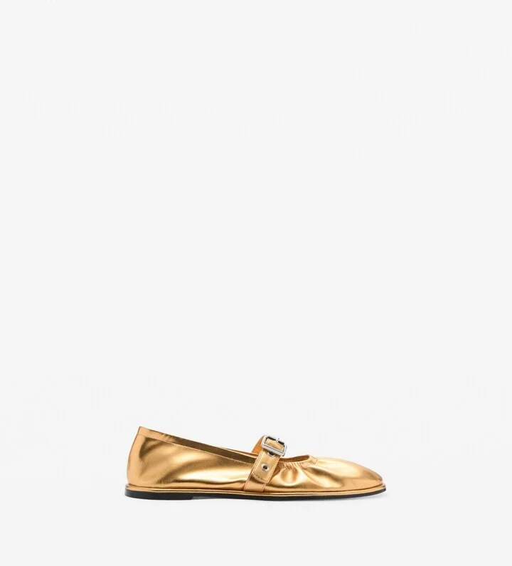 Mango Women's Round Toe Buckle Ballerinas - Image 5