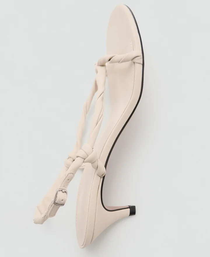 Mango Women's Ruched Strips Sandals - Image 3