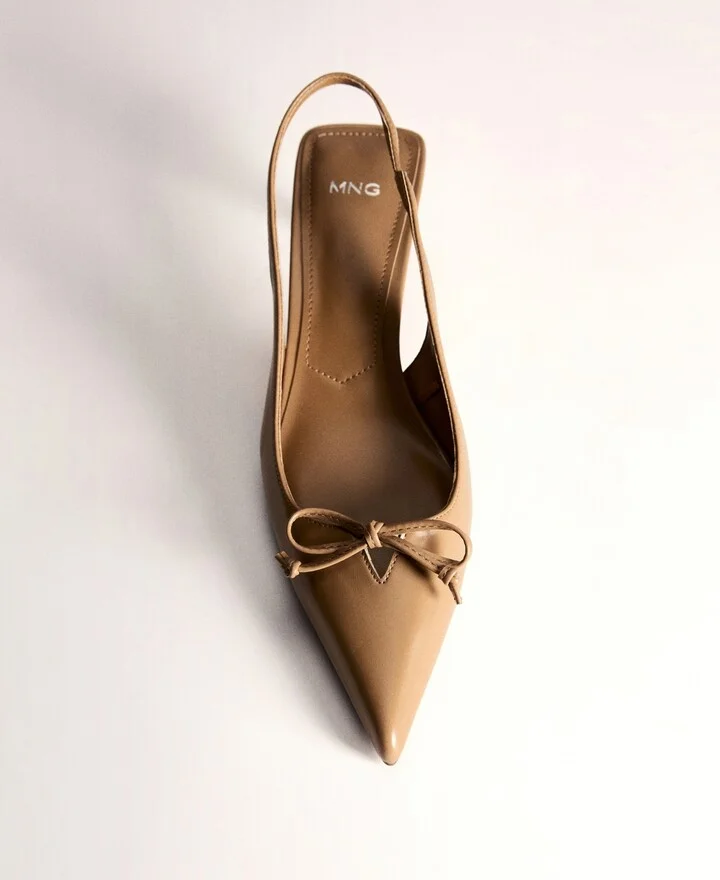 Mango Women's Snake-Effect Kitten Shoes - Image 2