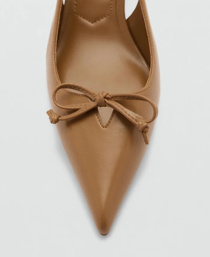 Mango Women's Snake-Effect Kitten Shoes - Image 3