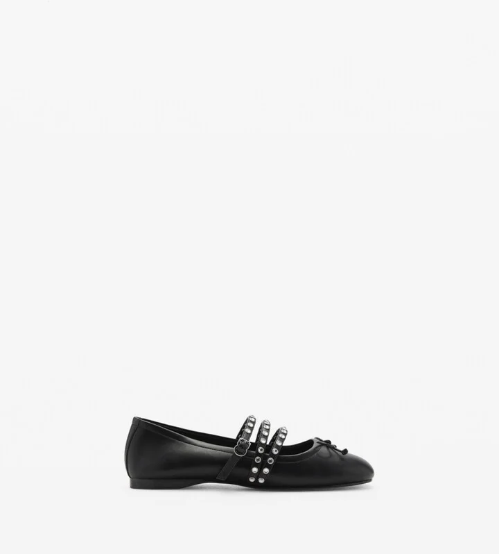 Mango Women's Straps Detail Studded Ballet Flats - Image 5