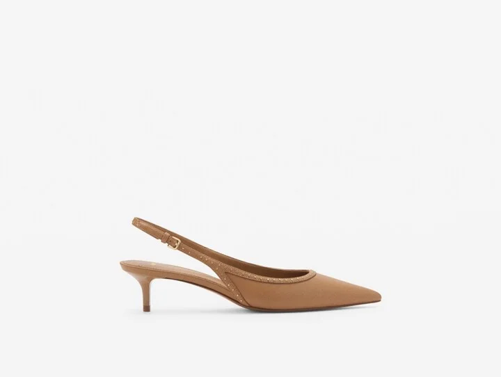 Mango Women's Stud Detail Kitten-Heel Shoes - Image 2