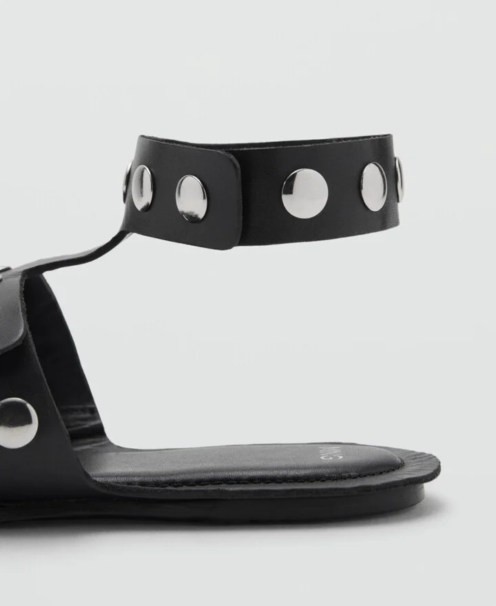 Mango Women's Studded Leather Sandals - Image 2