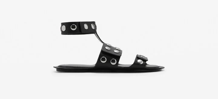 Mango Women's Studded Leather Sandals - Image 4