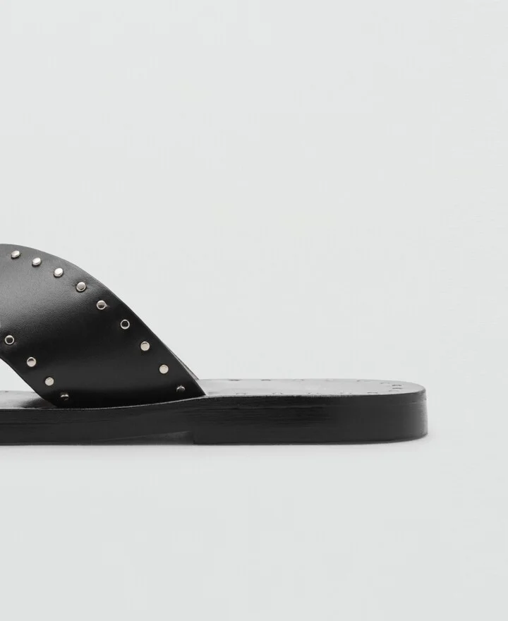 Mango Women's Studded Leather Sandals - Image 5
