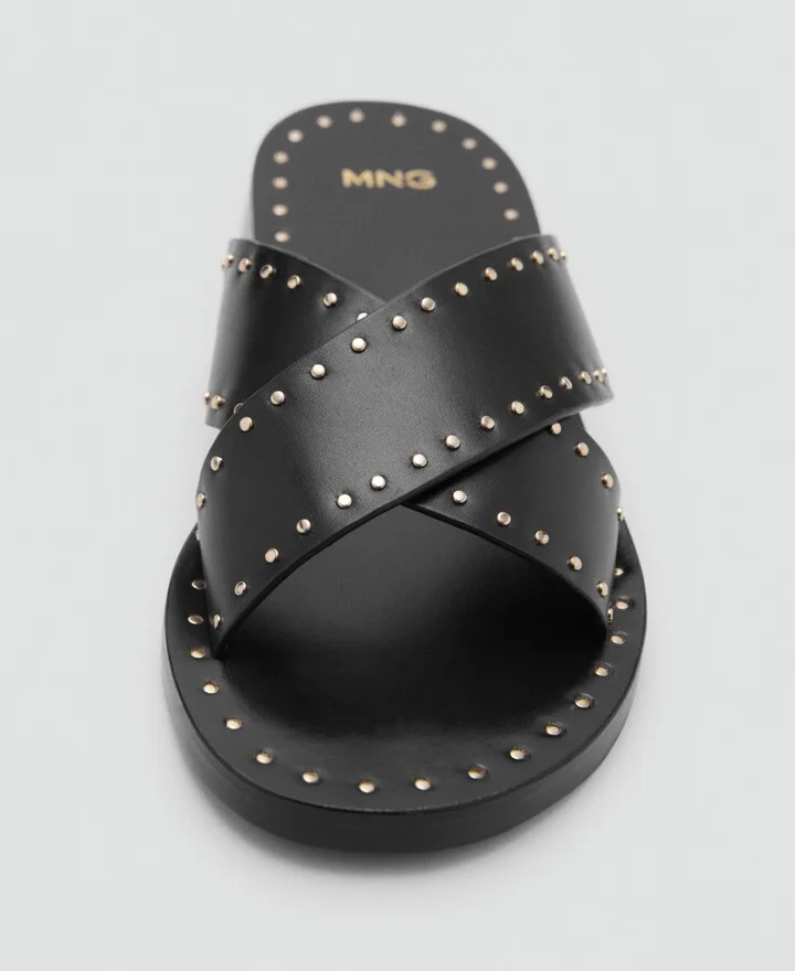 Mango Women's Studded Leather Sandals - Image 6