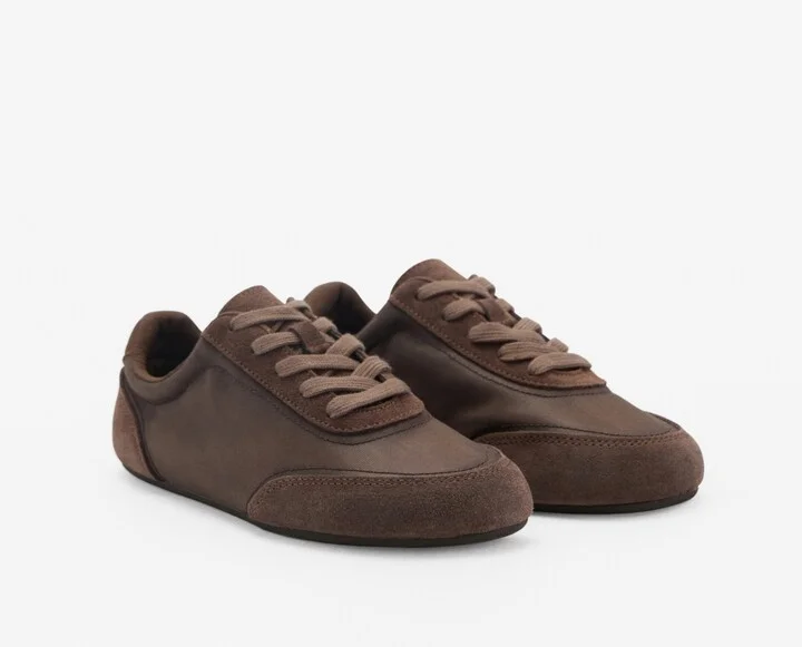 Mango Women's Suede Blend Sneakers