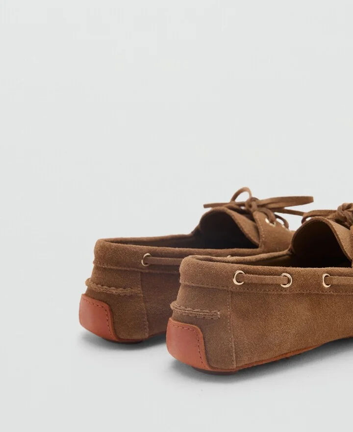 Mango Women's Suede Boat Shoes - Image 2