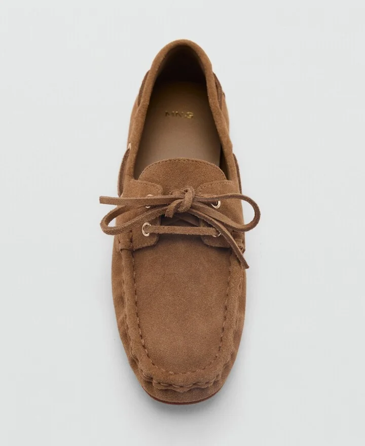Mango Women's Suede Boat Shoes - Image 3