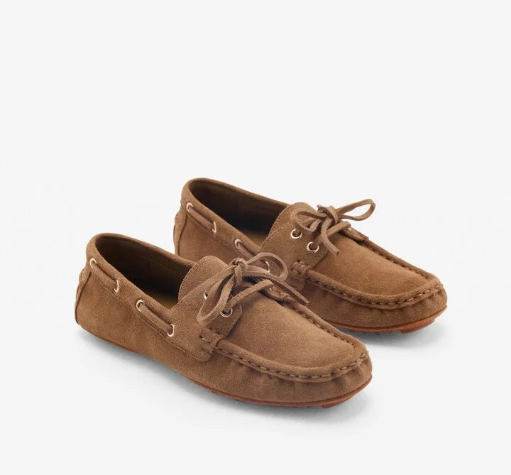 Mango Women's Suede Boat Shoes