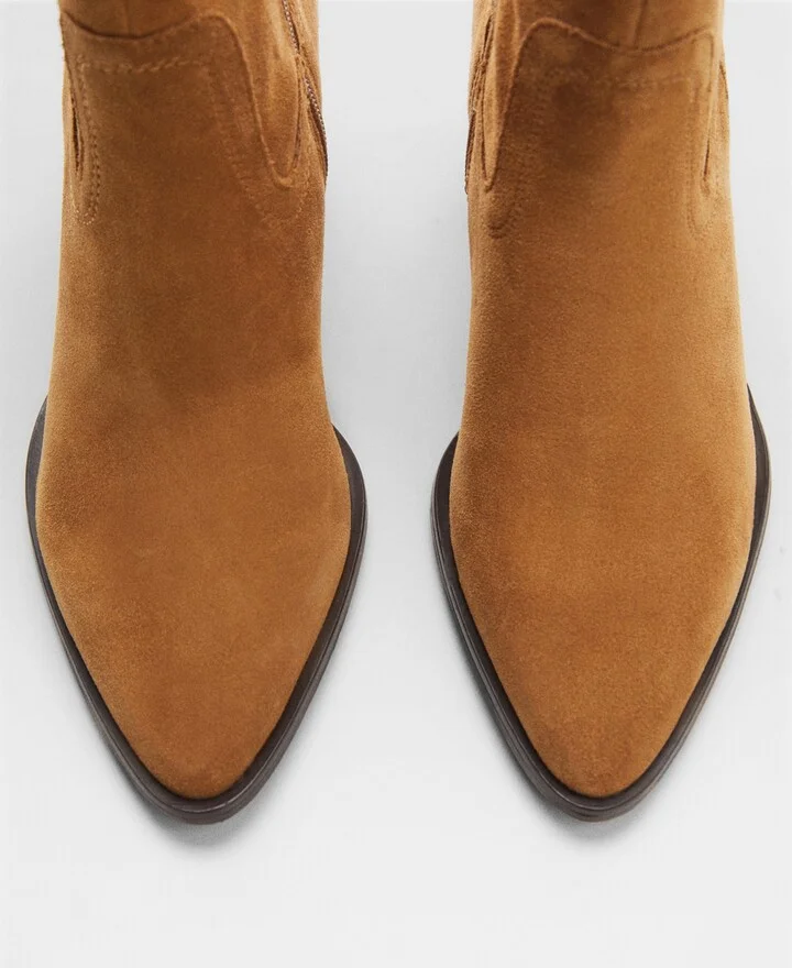 Mango Women's Suede Leather Boots - Image 4