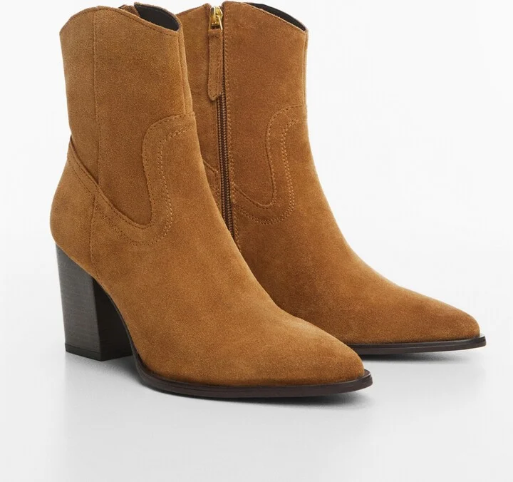 Mango Women's Suede Leather Boots